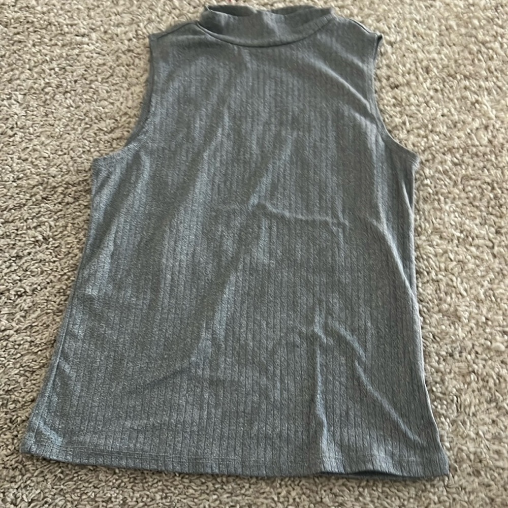 One Step Up sleeveless mock turtleneck top